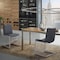 Armen Living April Contemporary Dining Chair in Brushed Stainless Steel Finish and Gray Faux Leather, PK2 LCAPSIBSGR - alternate 6